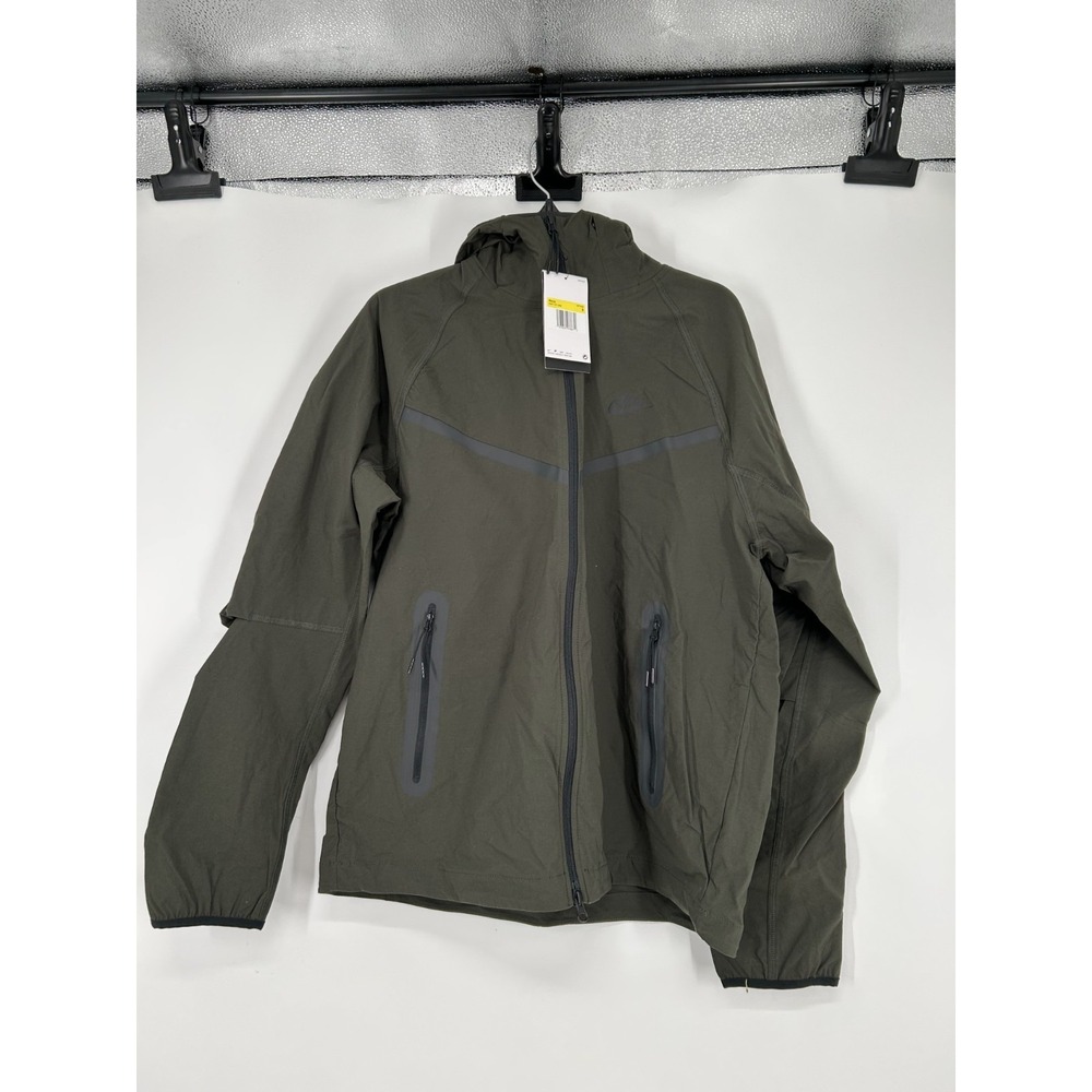 Nike Tech Woven Windrunner Hooded Jacket Windbreaker Full Zip HM7151-355 Small